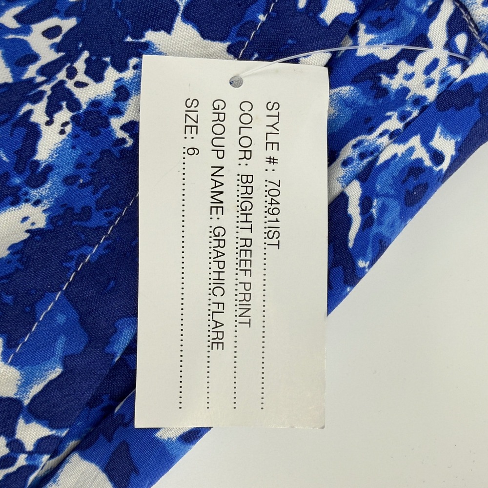 Peck & Peck Womens Blue White Graphic Reef Print Golf Skort Size 6 NWT 70491IST - Picture 4 of 9
